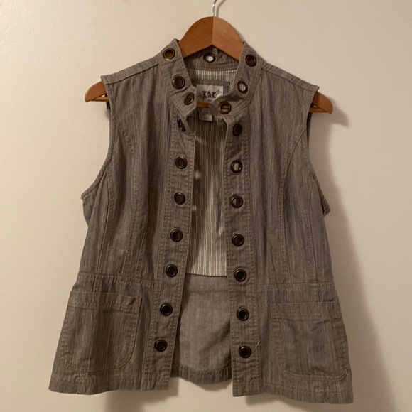 Live a Little Jackets & Blazers - Gently Worn Women’s Size Medium Live A Little Vest With Grommets